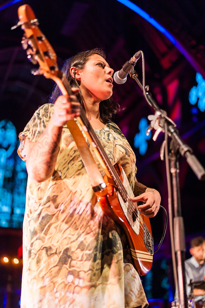 Anika Moa performing at St Michael and All Angels Church